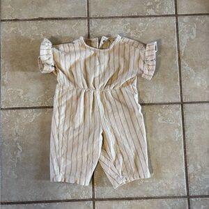 H&M Striped Short Sleeve Romper
